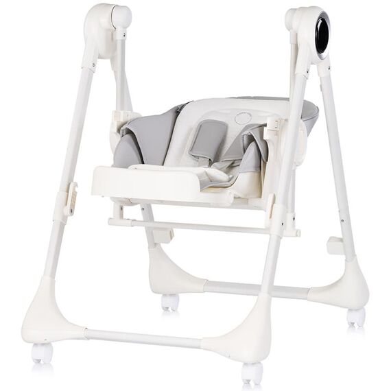 Scaun de masa si leagan electric Chipolino Master Class 2 in 1 cashmere, Culoare: Alb/Gri - poza 3 - ExclusivMAG.ro