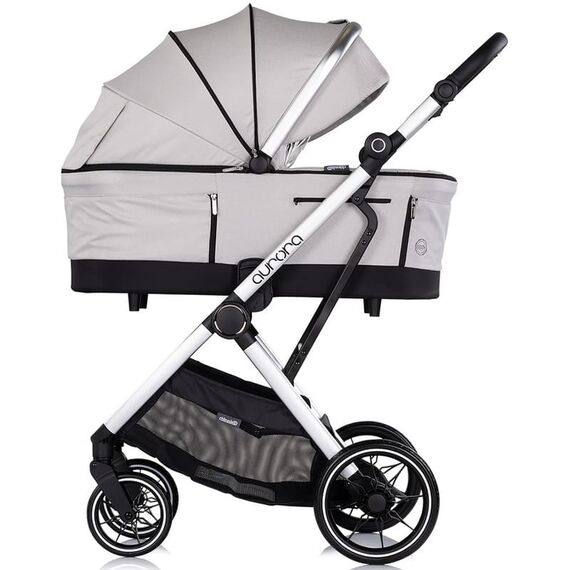Carucior Chipolino Aurora 3 in 1 platinum, Culoare: Gri deschis, Model: 3 in 1 - poza 3 - ExclusivMAG.ro