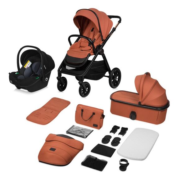 Carucior 3 in 1 Lionelo Layla - Maro, Culoare: Maro, Model: 3 in 1 - poza 2 - ExclusivMAG.ro