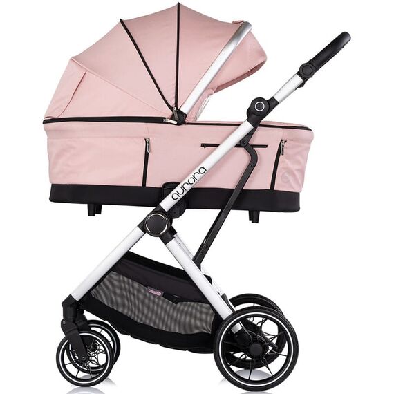 Carucior Chipolino Aurora 3 in 1 powder pink, Culoare: Roz, Model: 3 in 1 - poza 3 - ExclusivMAG.ro