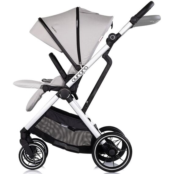 Carucior Chipolino Aurora 3 in 1 platinum, Culoare: Gri deschis, Model: 3 in 1 - poza 6 - ExclusivMAG.ro