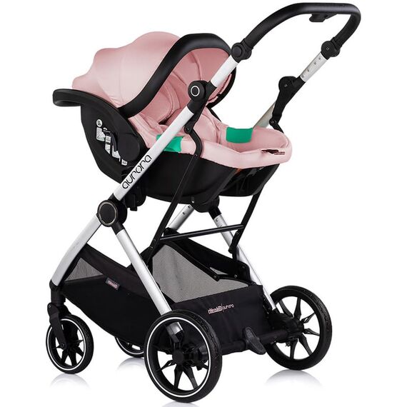 Carucior Chipolino Aurora 3 in 1 powder pink, Culoare: Roz, Model: 3 in 1 - poza 10 - ExclusivMAG.ro