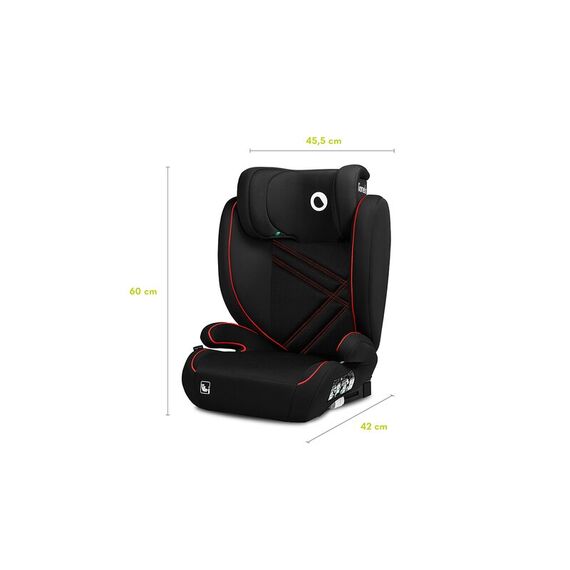 Scaun auto, Lionelo, Hugo i-Size, Conform standardului de securitate R129, 100-150 cm, 4-12 ani, Rosu, Culoare: Negru/Rosu, Grupa: 15-36kg (4 ani - 12 ani) - poza 8 - ExclusivMAG.ro
