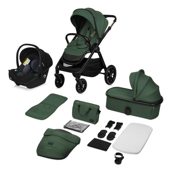 Carucior 3 in 1 Lionelo Layla - Verde, Culoare: Verde, Model: 3 in 1 - poza 3 - ExclusivMAG.ro