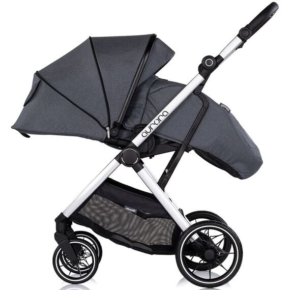 Carucior Chipolino Aurora 3 in 1 charcoal, Culoare: Gri, Model: 3 in 1 - poza 10 - ExclusivMAG.ro