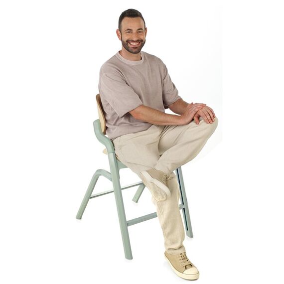 Scaun de masa multifunctional Noah, Jane, De la 6 luni la adult, Din lemn fag, Greutate maxima 100 Kg, Iris, Culoare: Bej - poza 5 - ExclusivMAG.ro