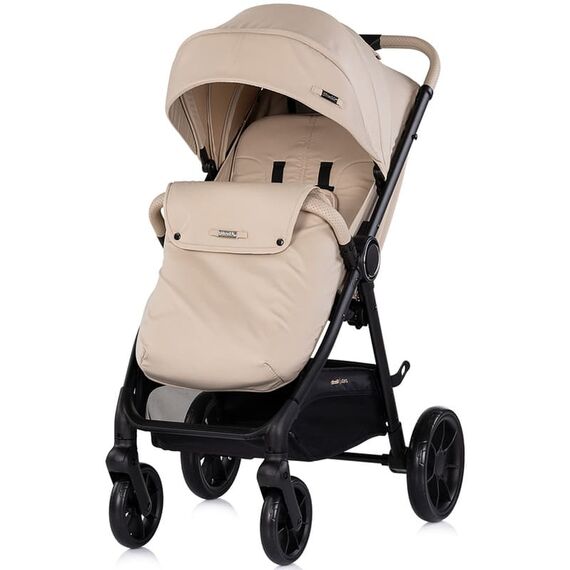 Carucior sport Chipolino Ultera cu husa picioare latte, Culoare: Crem, Model: sport - poza 2 - ExclusivMAG.ro
