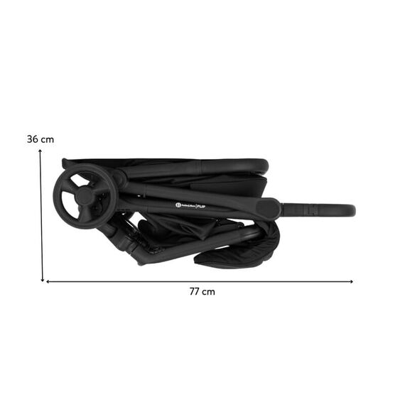 Carucior sport, Petite&Mars, Flip, Pana la 22 kg, 0 luni+, Negru, Culoare: Negru, Model: sport - poza 7 - ExclusivMAG.ro