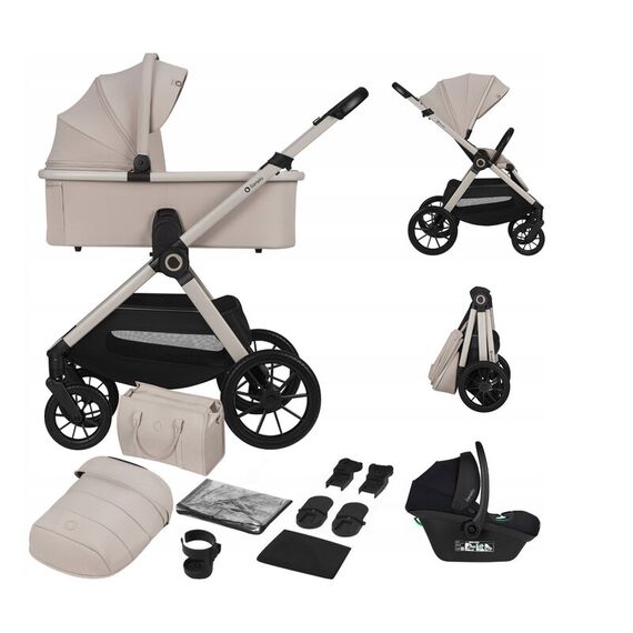 Carucior 3 in 1 Lionelo Layla - Bej, Culoare: Bej, Model: 3 in 1 - poza 2 - ExclusivMAG.ro