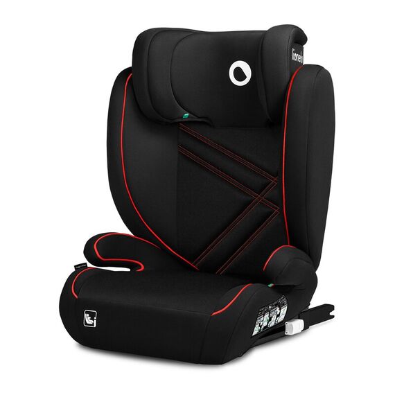 Scaun auto, Lionelo, Hugo i-Size, Conform standardului de securitate R129, 100-150 cm, 4-12 ani, Rosu, Culoare: Negru/Rosu, Grupa: 15-36kg (4 ani - 12 ani)  - ExclusivMAG.ro