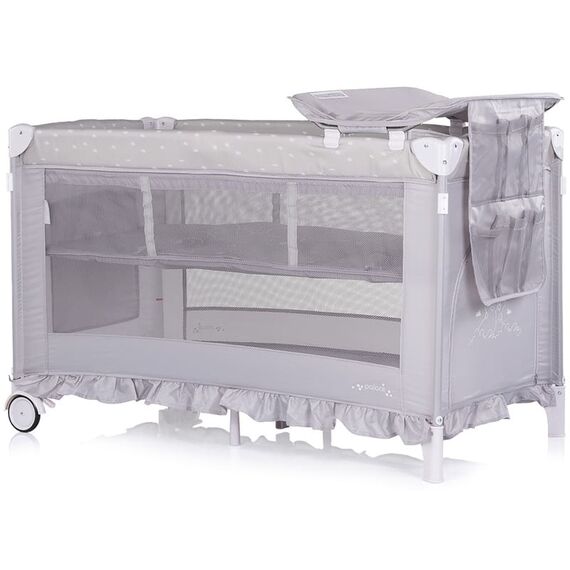 Patut pliabil Chipolino Palace platinum, Culoare: Gri, Dimensiuni: 120x60 - poza 3 - ExclusivMAG.ro