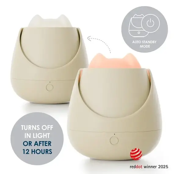 Lampa de veghe Nosiboo Zigg antrenor de somn pentru copii cu lumina rosie si temporizator Beige, Culoare: Bej - poza 2 - ExclusivMAG.ro