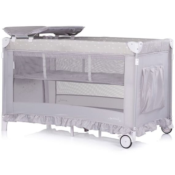 Patut pliabil Chipolino Palace platinum, Culoare: Gri, Dimensiuni: 120x60 - poza 4 - ExclusivMAG.ro