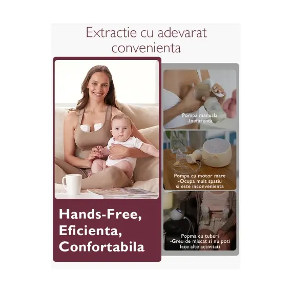 Pompa de san Momcozy Hands-free dubla S12 Pro White, Culoare: Alb - poza 11 - ExclusivMAG.ro