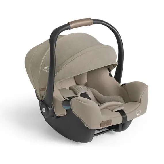 Scoica auto Joie i-Starter cu tetiera reglabila, 40-75 cm, Sandstone, certificata R129, Culoare: Crem, Grupa: 0-13kg (0 luni - 12 luni)  - ExclusivMAG.ro