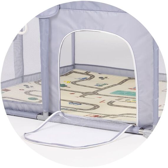 Tarc de joaca Chipolino Laguna 180x200 cm grey, Culoare: Gri, Dimensiuni: 180x120 - poza 3 - ExclusivMAG.ro
