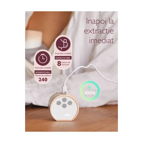 Pompa de san Momcozy Hands-free dubla S12 Pro Grey, Culoare: Gri - poza 11 - ExclusivMAG.ro