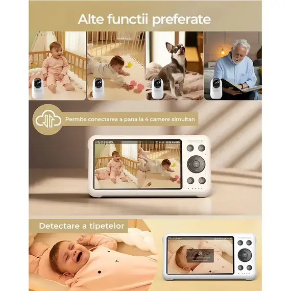 Video Monitor Momcozy Smart WiFi BM04 - poza 10 - ExclusivMAG.ro