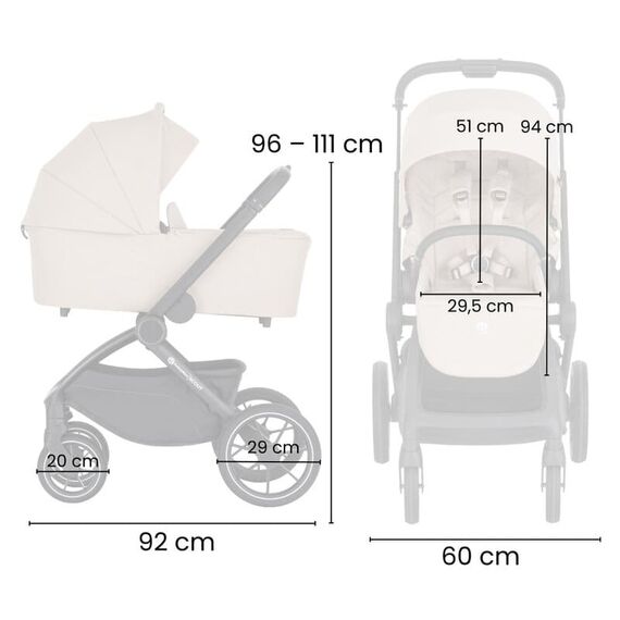 Carucior 2 in 1 Petite&Mars Scout, Pana la 22 kg, 0 luni+, Gri, Culoare: Gri, Model: 2 in 1 - poza 8 - ExclusivMAG.ro