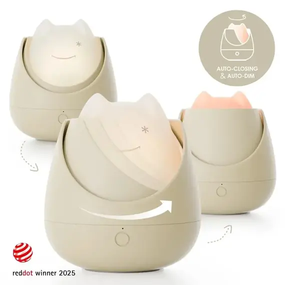 Lampa de veghe Nosiboo Zigg antrenor de somn pentru copii cu lumina rosie si temporizator Beige, Culoare: Bej - poza 3 - ExclusivMAG.ro