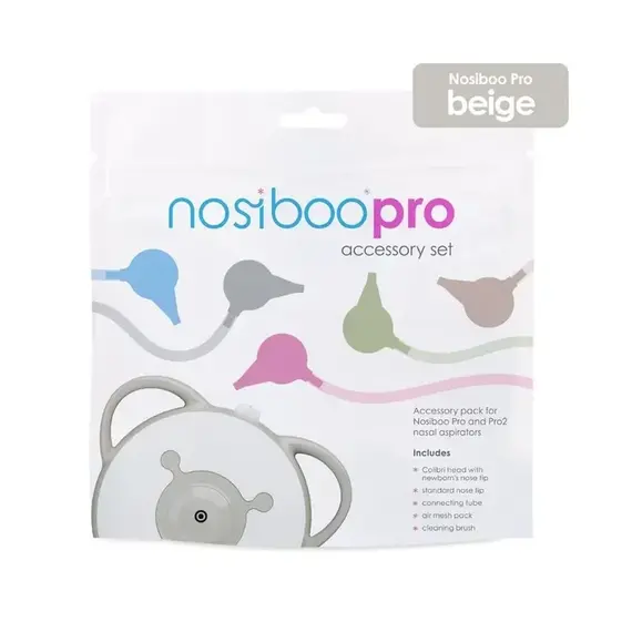 Set accesorii aspirator nazal electric Nosiboo Pro Bej, Culoare: Bej - poza 2 - ExclusivMAG.ro