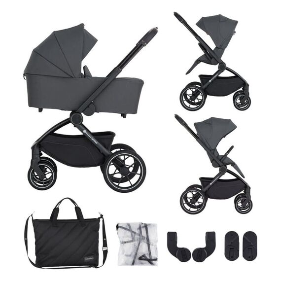 Carucior 2 in 1 Petite&Mars Scout, Pana la 22 kg, 0 luni+, Gri, Culoare: Gri, Model: 2 in 1  - ExclusivMAG.ro