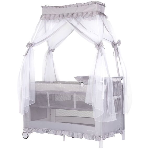 Patut pliabil Chipolino Palace platinum, Culoare: Gri, Dimensiuni: 120x60  - ExclusivMAG.ro