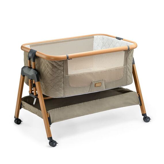 Patut co-sleeper ONINO DREAM.me, Misty Taupe, Culoare: Maro, Dimensiuni: 80x50  - ExclusivMAG.ro