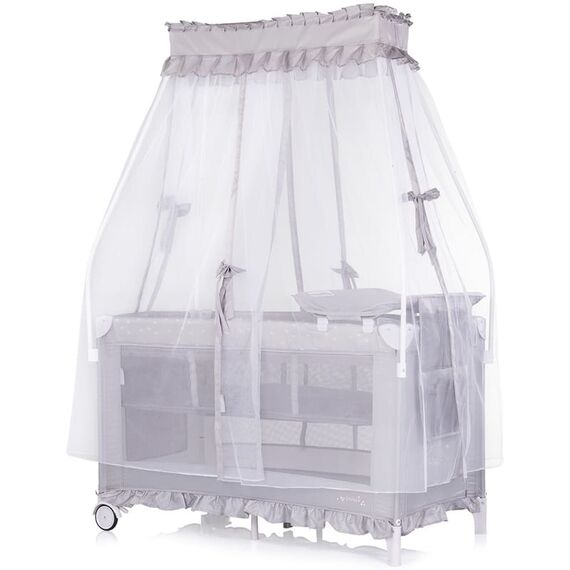 Patut pliabil Chipolino Palace platinum, Culoare: Gri, Dimensiuni: 120x60 - poza 2 - ExclusivMAG.ro