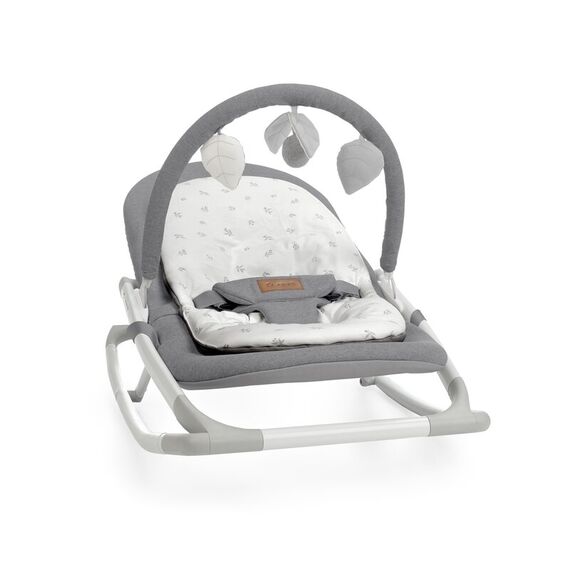 Balansoar Jane Fold Pliabil, Bara de jucarii si spatar reglabil, Mist, Culoare: Gri - poza 2 - ExclusivMAG.ro