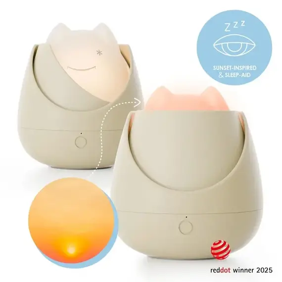Lampa de veghe Nosiboo Zigg antrenor de somn pentru copii cu lumina rosie si temporizator Beige, Culoare: Bej - poza 4 - ExclusivMAG.ro