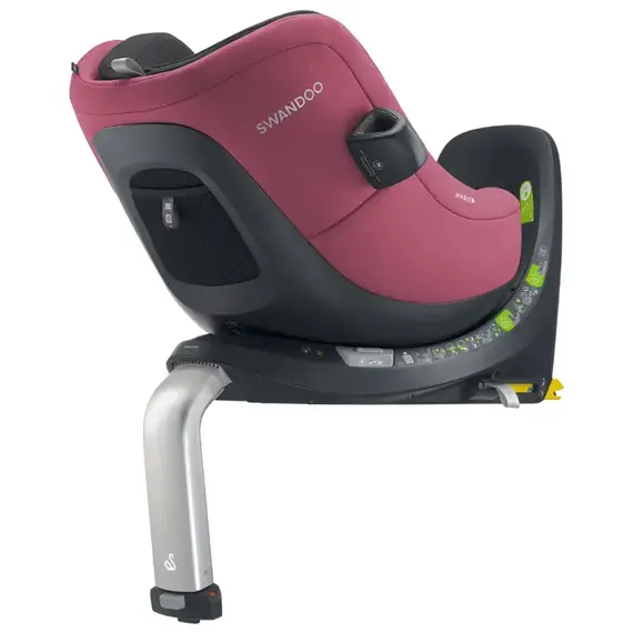 Scaun auto rotativ Swandoo Marie 5 i-Size Forest Fruits, Culoare: Visiniu, Grupa: 0-18kg (0 luni - 4 ani) - poza 3 - ExclusivMAG.ro