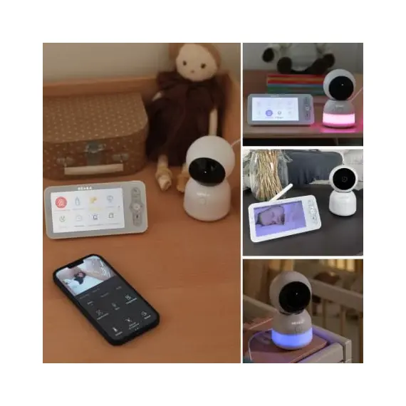 Video Monitor Digital cu lumina de veghe + Wi-Fi Beaba ZEN Night Light White - poza 4 - ExclusivMAG.ro