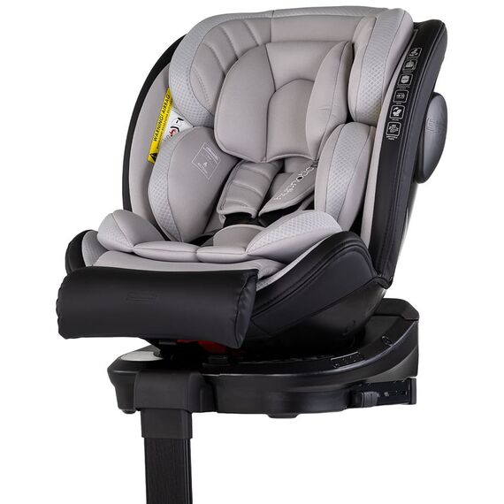 Scaun auto Chipolino Hypnotic Plus I-Size 40-150 cm cu sistem Isofix si sezut rotativ platinum, Culoare: Gri/Negru, Grupa: 0-36kg (0 luni - 12 ani)  - ExclusivMAG.ro