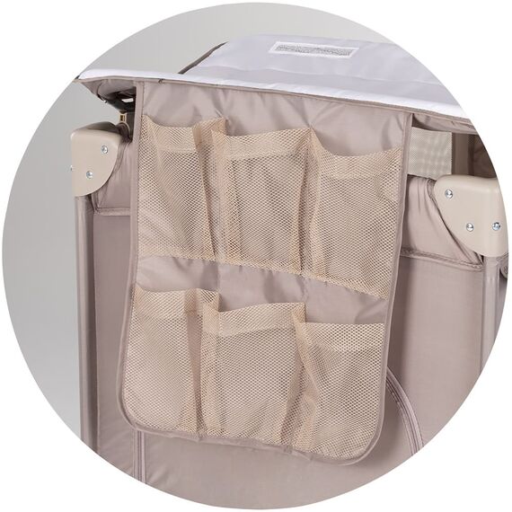 Patut pliabil cu saltea de infasat Chipolino Luna latte, Culoare: Crem, Dimensiuni: 120x60 - poza 6 - ExclusivMAG.ro
