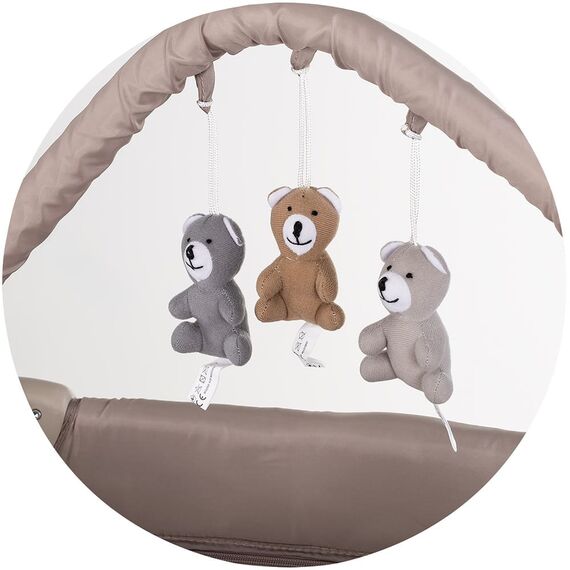 Patut pliabil cu saltea de infasat Chipolino Luna latte, Culoare: Crem, Dimensiuni: 120x60 - poza 3 - ExclusivMAG.ro