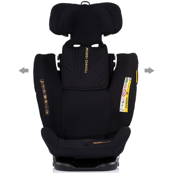 Scaun auto Chipolino Techno iGrow I-Size 40-150 cm cu sistem Isofix si sezut rotativ noir, Culoare: Negru, Grupa: 0-36kg (0 luni - 12 ani) - poza 4 - ExclusivMAG.ro