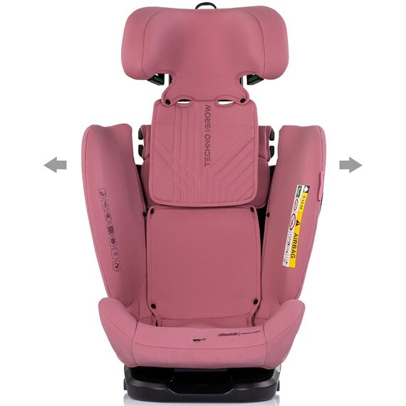 Scaun auto Chipolino Techno iGrow I-Size 40-150 cm cu sistem Isofix si sezut rotativ powder pink, Culoare: Roz, Grupa: 0-36kg (0 luni - 12 ani) - poza 4 - ExclusivMAG.ro