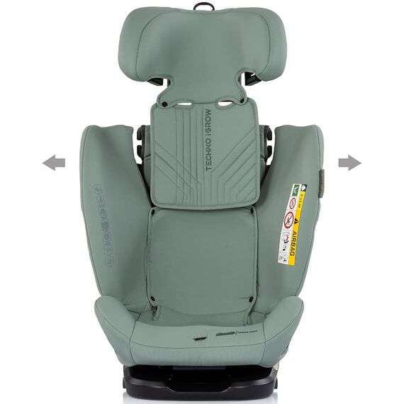 Scaun auto Chipolino Techno iGrow I-Size 40-150 cm cu sistem Isofix si sezut rotativ matcha, Culoare: Turcoaz, Grupa: 0-36kg (0 luni - 12 ani) - poza 4 - ExclusivMAG.ro