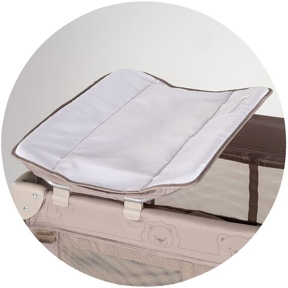 Patut pliabil cu saltea de infasat Chipolino Luna latte, Culoare: Crem, Dimensiuni: 120x60 - poza 5 - ExclusivMAG.ro