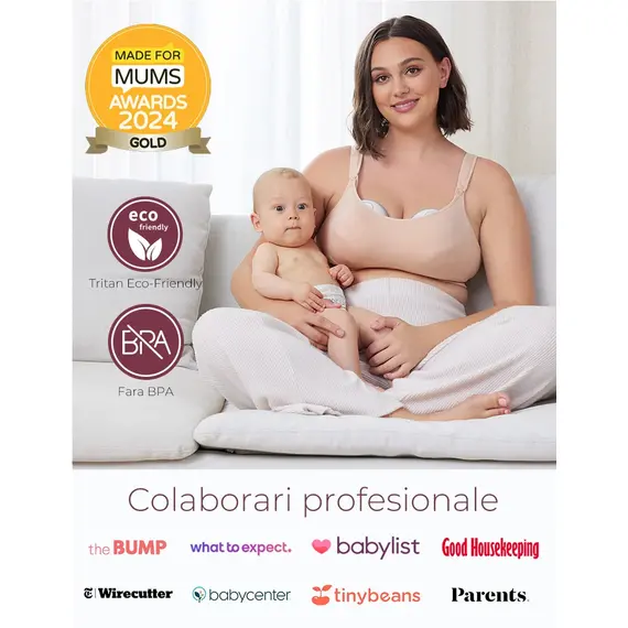 Pompa de san Momcozy Hands-free dubla M6 Rosie - poza 9 - ExclusivMAG.ro