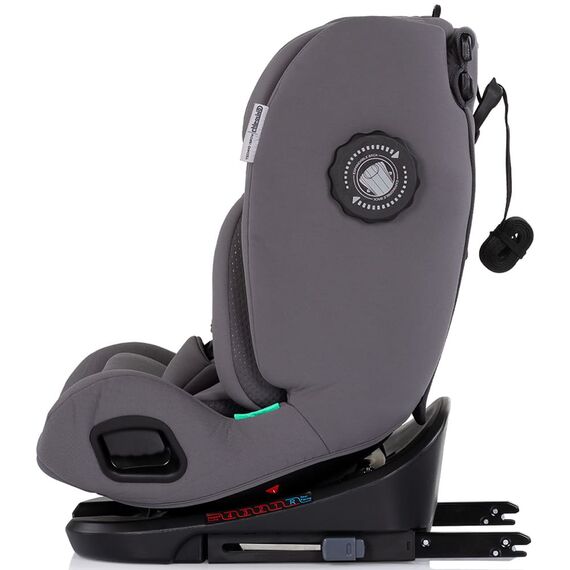 Scaun auto Chipolino Techno iGrow I-Size 40-150 cm cu sistem Isofix si sezut rotativ charcoal, Culoare: Gri, Grupa: 0-36kg (0 luni - 12 ani) - poza 5 - ExclusivMAG.ro