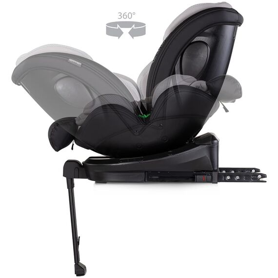 Scaun auto Chipolino Hypnotic Plus I-Size 40-150 cm cu sistem Isofix si sezut rotativ platinum, Culoare: Gri/Negru, Grupa: 0-36kg (0 luni - 12 ani) - poza 7 - ExclusivMAG.ro