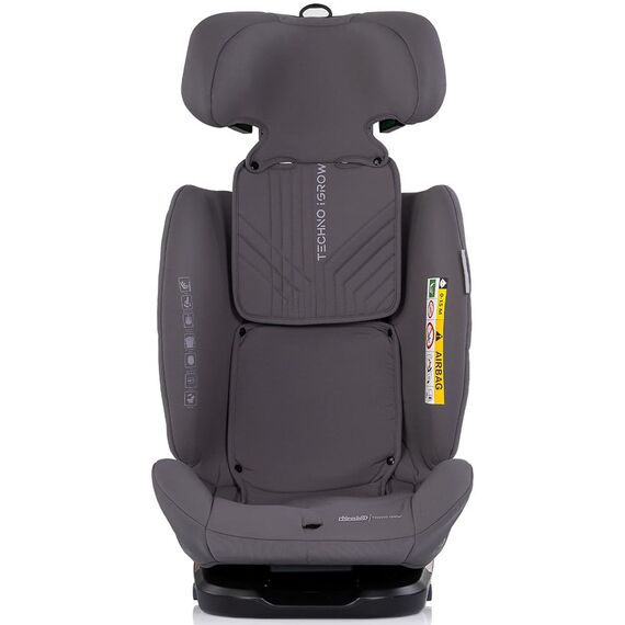 Scaun auto Chipolino Techno iGrow I-Size 40-150 cm cu sistem Isofix si sezut rotativ charcoal, Culoare: Gri, Grupa: 0-36kg (0 luni - 12 ani) - poza 3 - ExclusivMAG.ro