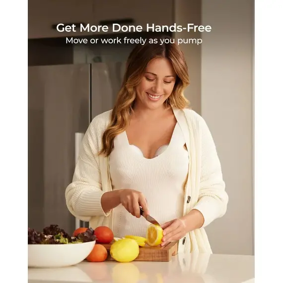 Pompa de san Momcozy Hands-free dubla M5 Smart Grey, control prin aplicatie, Culoare: Gri - poza 9 - ExclusivMAG.ro