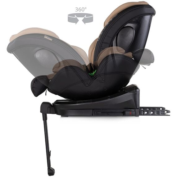 Scaun auto Chipolino Hypnotic Plus I-Size 40-150 cm cu sistem Isofix si sezut rotativ latte, Culoare: Crem, Grupa: 0-36kg (0 luni - 12 ani) - poza 7 - ExclusivMAG.ro