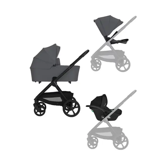 Carucior 3 in 1 Lionelo Carmine - Gri, Culoare: Gri, Model: 3 in 1 - poza 6 - ExclusivMAG.ro