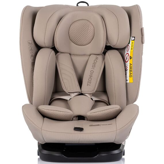 Scaun auto Chipolino Techno iGrow I-Size 40-150 cm cu sistem Isofix si sezut rotativ latte, Culoare: Bej, Grupa: 0-36kg (0 luni - 12 ani) - poza 2 - ExclusivMAG.ro