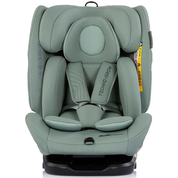 Scaun auto Chipolino Techno iGrow I-Size 40-150 cm cu sistem Isofix si sezut rotativ matcha, Culoare: Turcoaz, Grupa: 0-36kg (0 luni - 12 ani) - poza 2 - ExclusivMAG.ro