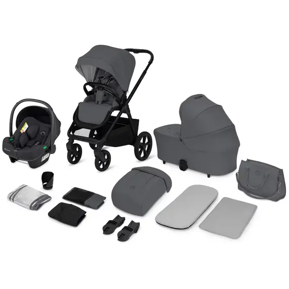 Carucior 3 in 1 Lionelo Carmine - Gri, Culoare: Gri, Model: 3 in 1 - poza 2 - ExclusivMAG.ro